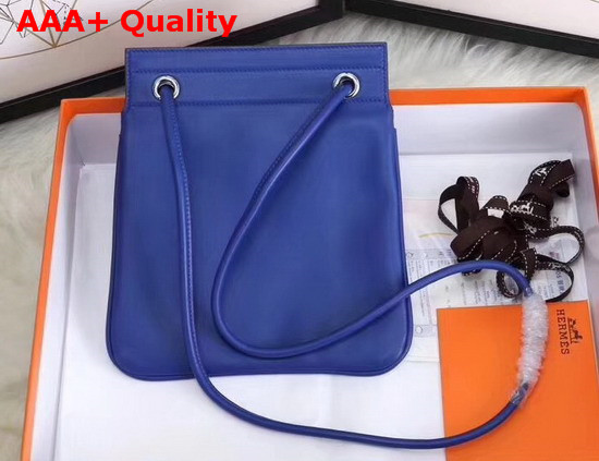 Hermes Aline Mini Bag in Blue Lambskin and Swift Calfskin Replica