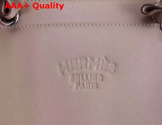 Hermes Aline Mini Bag in Light Grey Lambskin and Swift Calfskin Replica