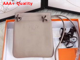 Hermes Aline Mini Bag in Light Grey Lambskin and Swift Calfskin Replica