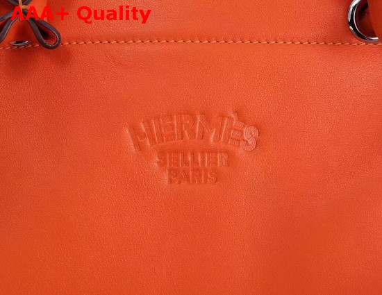 Hermes Aline Mini Bag in Orange Lambskin and Swift Calfskin Replica