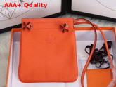 Hermes Aline Mini Bag in Orange Lambskin and Swift Calfskin Replica