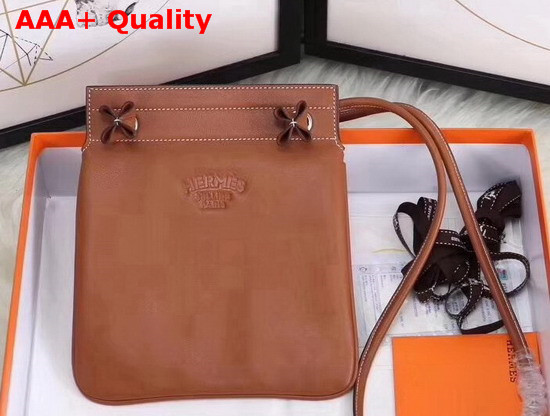 Hermes Aline Mini Bag in Tan Lambskin and Swift Calfskin Replica