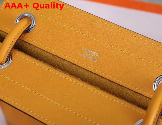 Hermes Aline Mini Bag in Yellow Lambskin and Swift Calfskin Replica