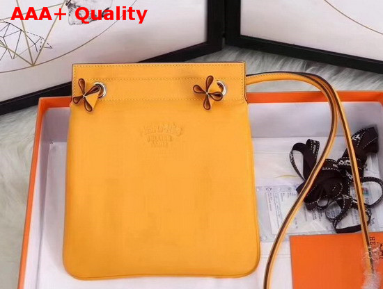 Hermes Aline Mini Bag in Yellow Lambskin and Swift Calfskin Replica