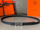 Hermes Ancre Belt Buckle Reversible Leather Strap 13mm Swift and Epsom Calfskin Black Replica