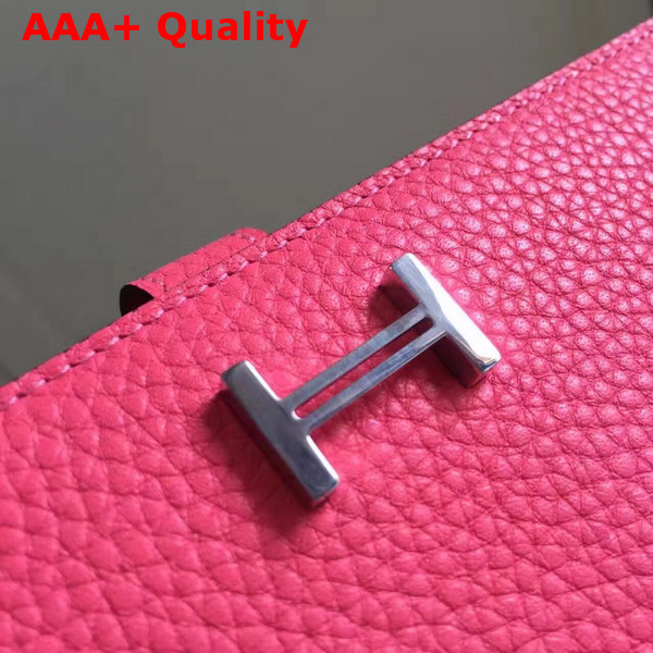 Hermes Bearn Wallet Hot Pink Togo Leather Replica