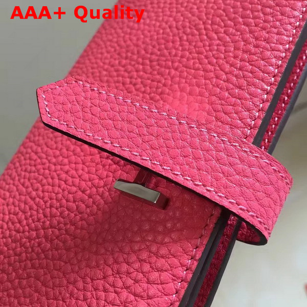 Hermes Bearn Wallet Hot Pink Togo Leather Replica