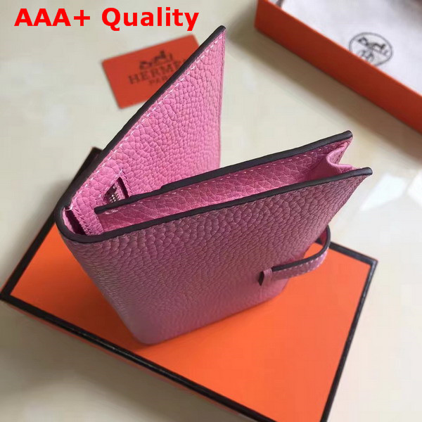 Hermes Bearn Wallet in Pink Togo Leather Replica