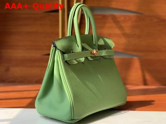 Hermes Birkin 25 Apple Green Swift Calfskin Hand Stitching Replica