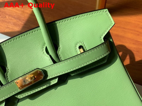 Hermes Birkin 25 Apple Green Swift Calfskin Hand Stitching Replica