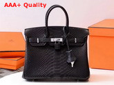 Hermes Birkin 25 Bag Black Python Replica