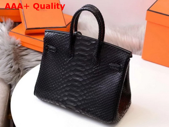 Hermes Birkin 25 Bag Black Python Replica