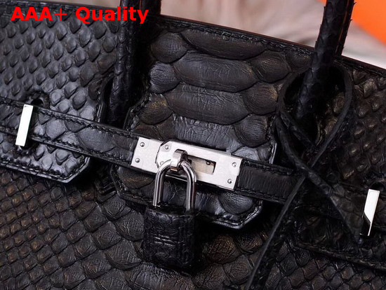 Hermes Birkin 25 Bag Black Python Replica