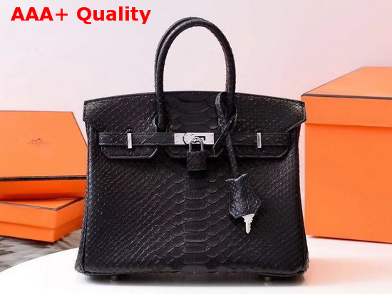 Hermes Birkin 25 Bag Black Python Replica