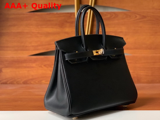 Hermes Birkin 25 Black Swift Calfskin Replica