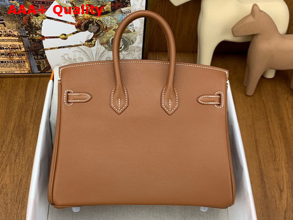 Hermes Birkin 25 Gold Brown Swift Calfskin Replica