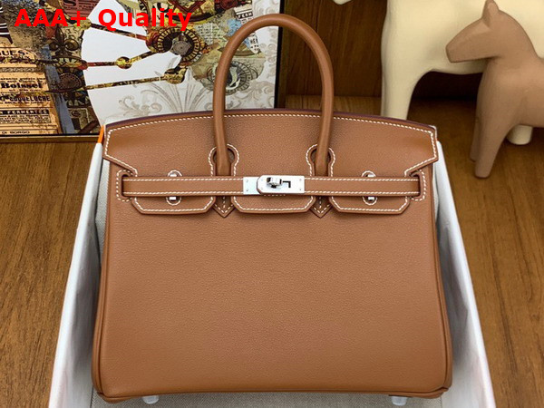 Hermes Birkin 25 Gold Brown Swift Calfskin Replica