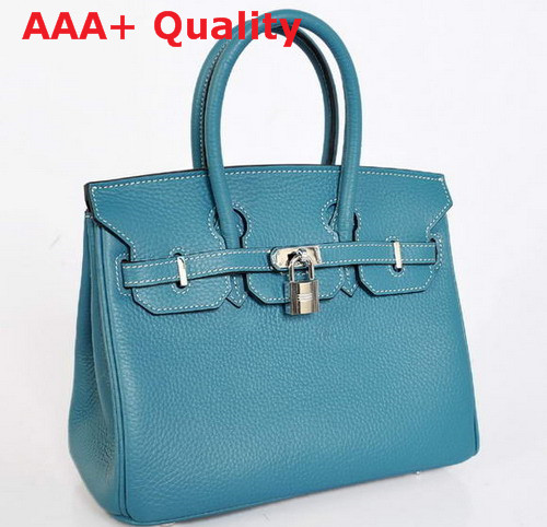 Hermes Birkin 25 in Blue with Silver Replica