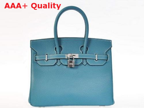 Hermes Birkin 25 in Blue with Silver Replica