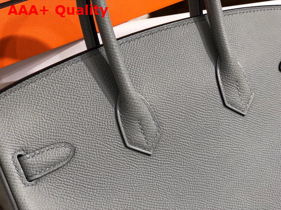 Hermes Birkin 25 Light Gray Epsom Calfskin Hand Stitching Replica