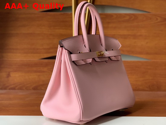 Hermes Birkin 25 Light Pink Swift Calfskin Hand Stitching Replica