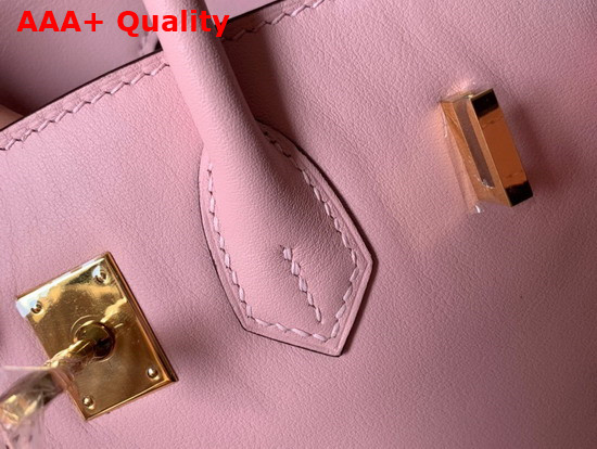 Hermes Birkin 25 Light Pink Swift Calfskin Hand Stitching Replica