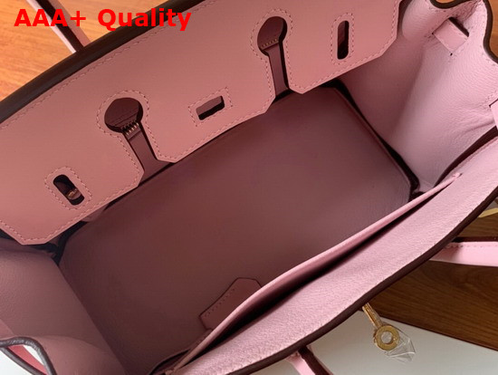 Hermes Birkin 25 Light Pink Swift Calfskin Hand Stitching Replica