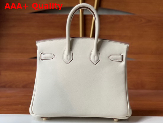 Hermes Birkin 25 Milk White Swift Calfskin Hand Stitching Replica