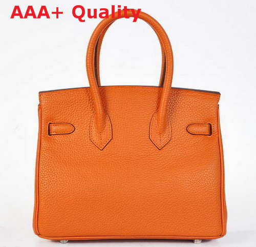 Hermes Birkin 25 in Orange Real Leather Replica