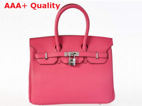 Hermes Fake Hermes Birkin 25 Peach Leather Silver Hardware Replica