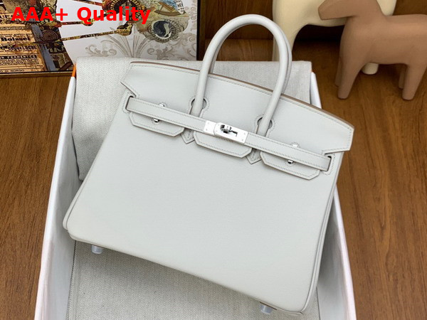 Hermes Birkin 25 Pearl Grey Swift Calfskin Replica