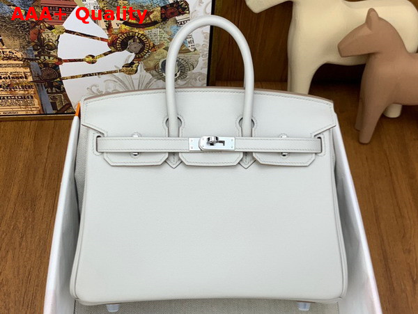 Hermes Birkin 25 Pearl Grey Swift Calfskin Replica