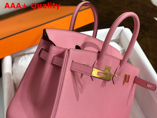 Hermes Birkin 25 Pink Epsom Calfskin Hand Stitching Replica