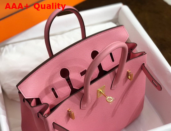 Hermes Birkin 25 Pink Epsom Calfskin Hand Stitching Replica