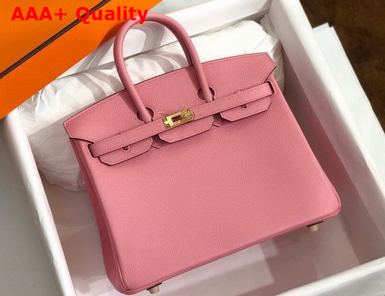 Hermes Birkin 25 Pink Epsom Calfskin Hand Stitching Replica