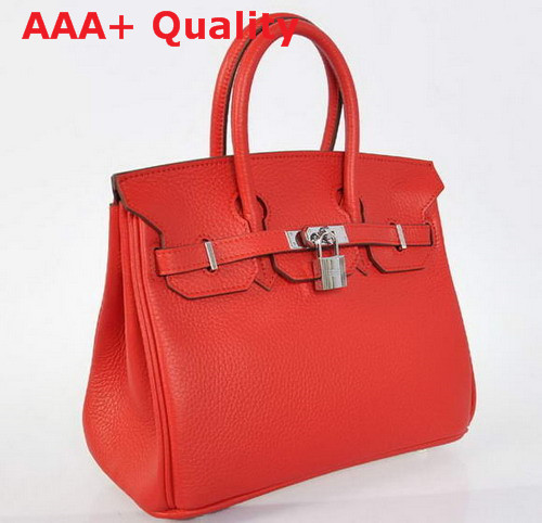 Hermes Birkin 25 in Red Togo Leather Replica