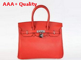 Hermes Birkin 25 in Red Togo Leather Replica