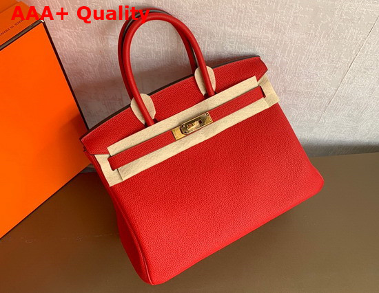 Hermes Birkin 25 Red Togo Calfskin Replica