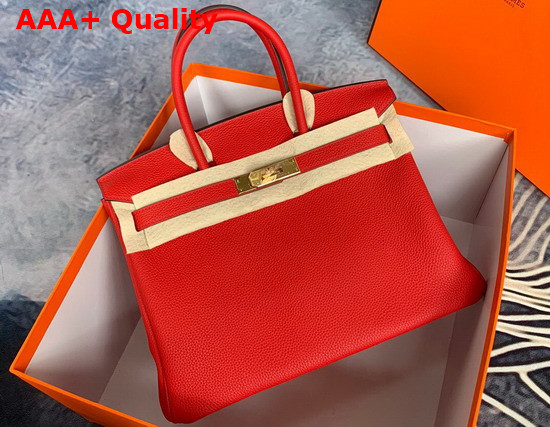 Hermes Birkin 25 Red Togo Calfskin Replica