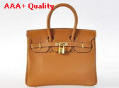 Hermes Birkin 25 Tan Gold Replica