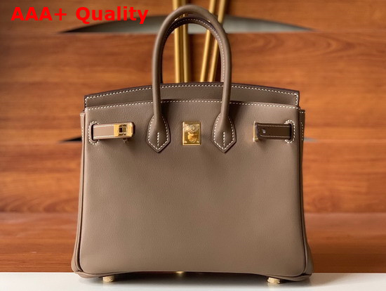 Hermes Birkin 25 Taupe Swift Calfskin Replica