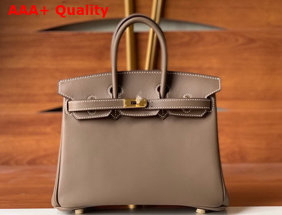 Hermes Birkin 25 Taupe Swift Calfskin Replica