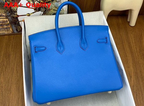 Hermes Birkin 25 in Bright Blue Swift Calfskin Replica