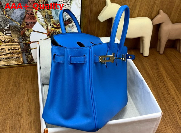 Hermes Birkin 25 in Bright Blue Swift Calfskin Replica