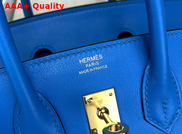 Hermes Birkin 25 in Bright Blue Swift Calfskin Replica