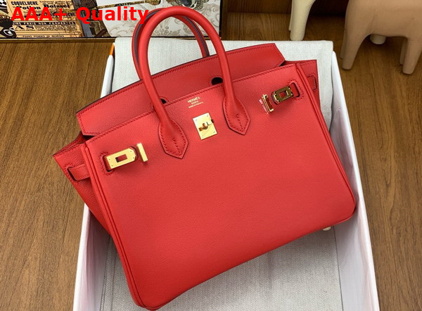 Hermes Birkin 25 in Red Swift Calfskin Replica