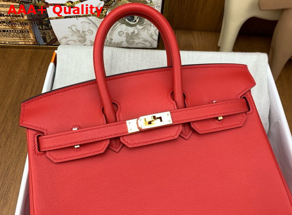 Hermes Birkin 25 in Red Swift Calfskin Replica