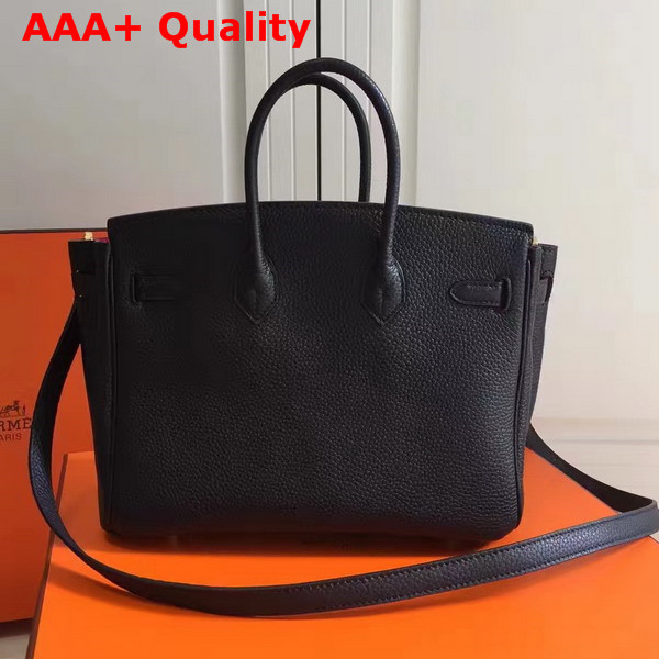 Hermes Birkin 25 with Shoulder Strap Black Togo Leather Replica