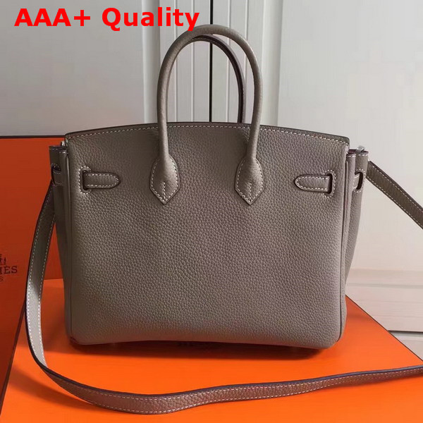 Hermes Birkin 25 with Shoulder Strap Grey Togo Leather Replica