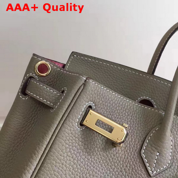 Hermes Birkin 25 with Shoulder Strap Grey Togo Leather Replica